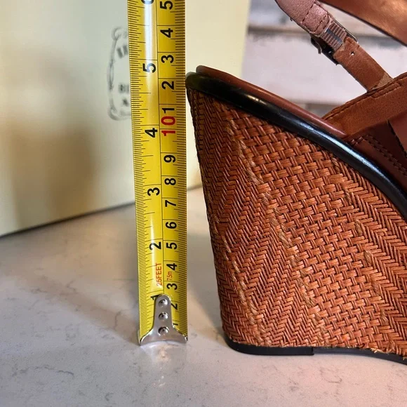 New Lucky Brand Maris Woven Wedge Platform Heeled Sandals - Picture 9 of 15